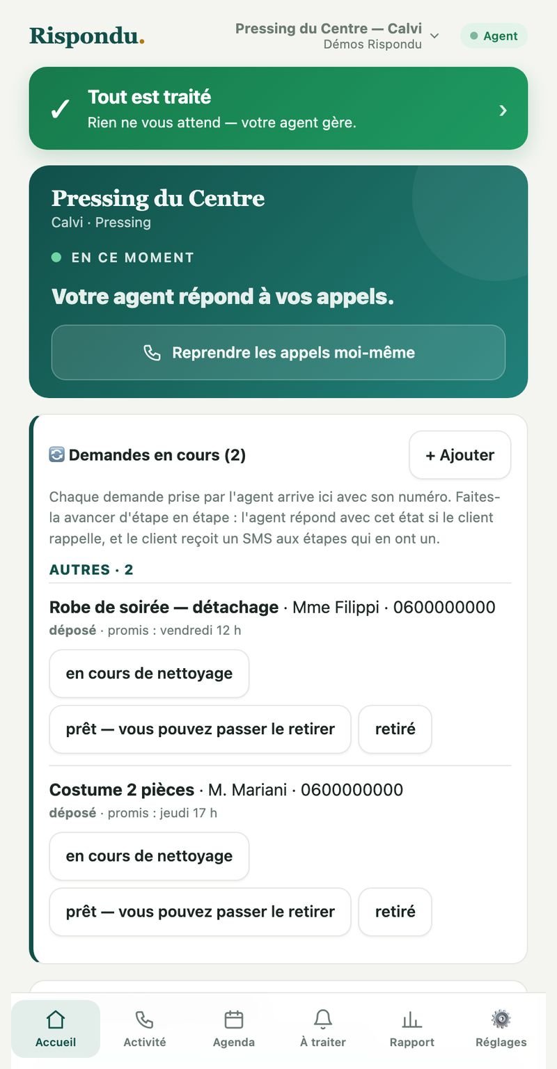 Les dépôts suivis — Rispondu Pressing